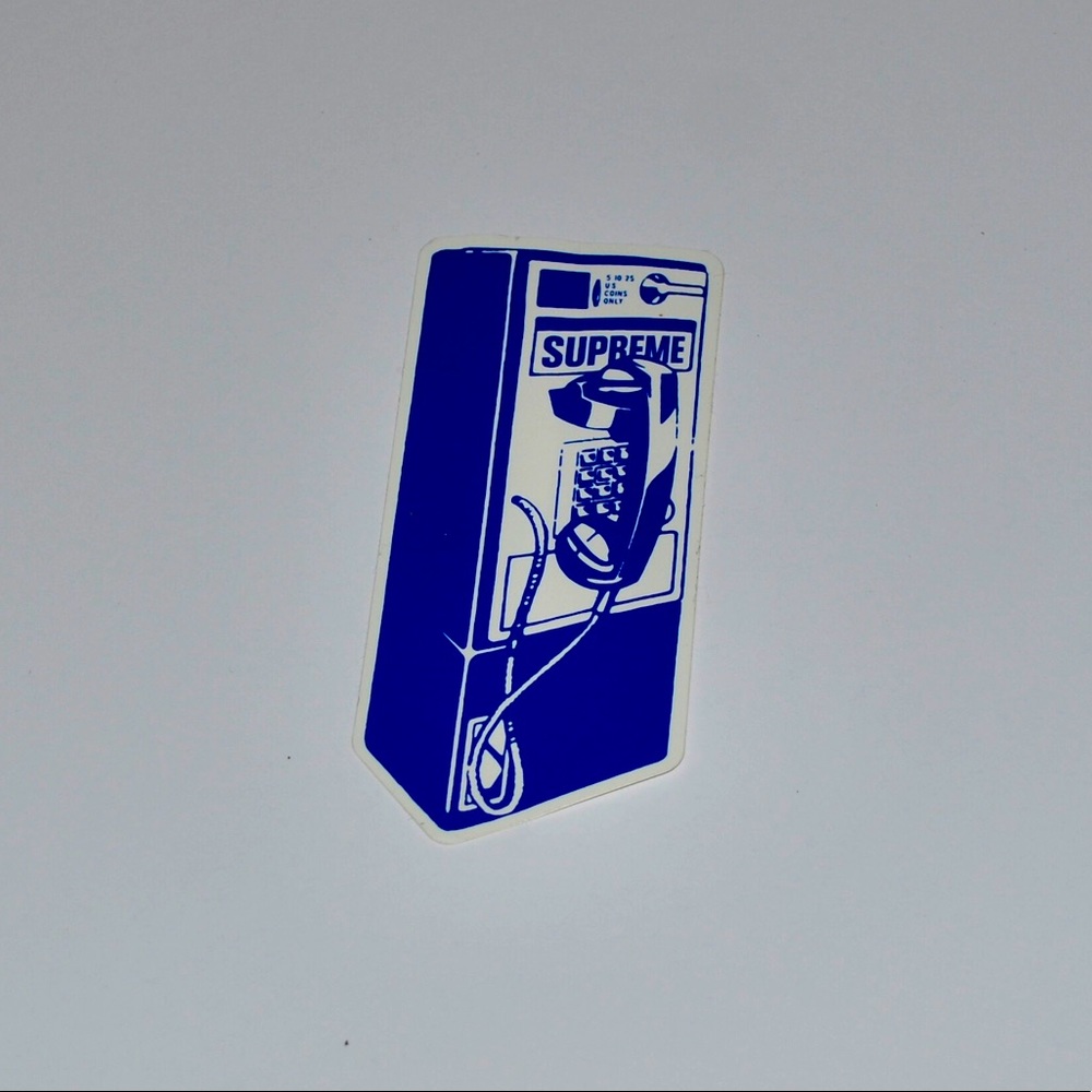 Supreme Telephone Booth Sticker